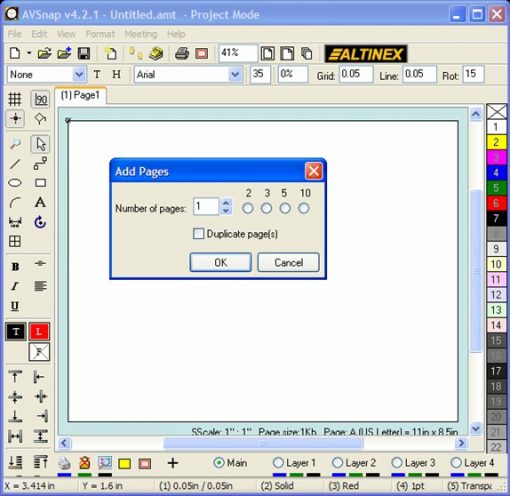Adding Template Pages to Projects | AVSnap Web Site